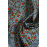 Dolce & Gabbana Gray Chilis Silk Square Men Foulard Scarf MS7340