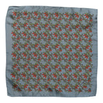 Dolce & Gabbana Gray Chilis Silk Square Men Foulard Scarf MS7340