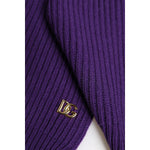 Dolce & Gabbana Purple DG Logo Neck Warmer Wrap Shawl Scarf MS7453
