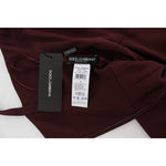 Dolce & Gabbana Elegant Bordeaux Sheath Dress Dolce & Gabbana Black