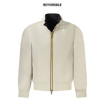K-WAY Beige Nylon Men Jacket KW-38791-XXL