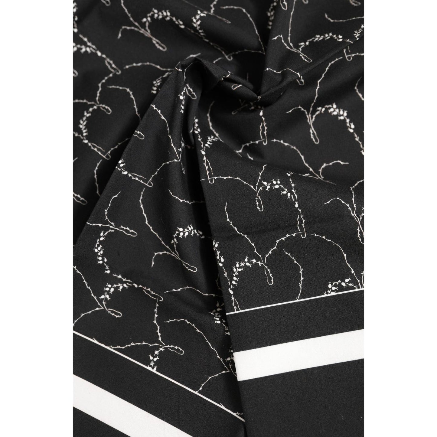 Dolce & Gabbana Black White Printed Square Foulard Scarf MS7524