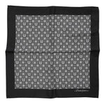 Dolce & Gabbana Black White Patterned Square Foulard Scarf MS7558