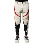 Dolce & Gabbana Multicolor Lambskin Tapered Men Pants PAN75300-48