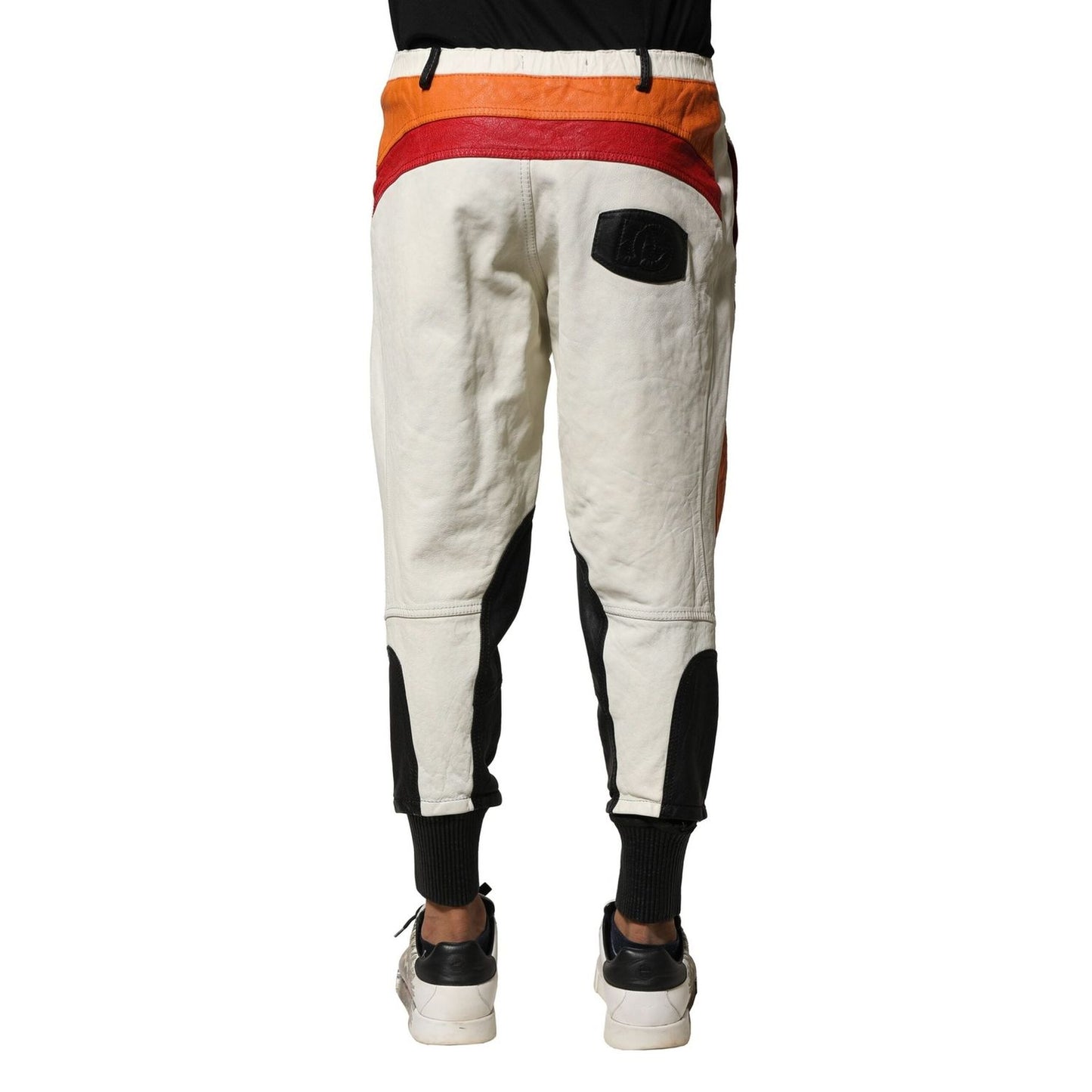 Dolce & Gabbana Multicolor Lambskin Tapered Men Pants PAN75300-48