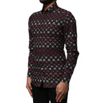 Dolce & Gabbana Multicolor Cotton GOLD Long Sleeves Shirt TSH86471-37