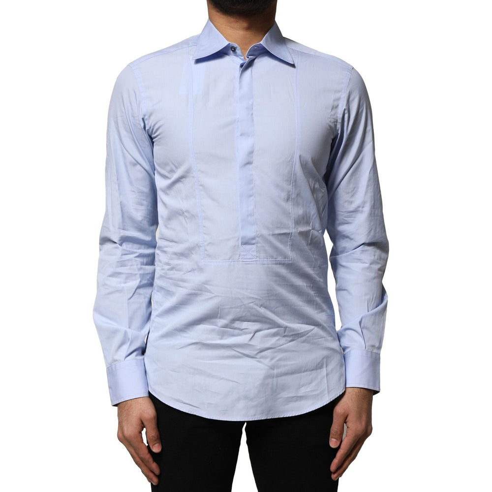 Dolce & Gabbana Light Blue Cotton Long Sleeves Dress Shirt TSH906775-37