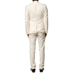 Dolce & Gabbana Ivory Wool 3 Piece Single Breasted Suit KOS1894-44
