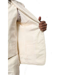 Dolce & Gabbana Ivory Wool 3 Piece Single Breasted Suit KOS1894-44