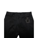 Dolce & Gabbana Dark Blue Logo Cotton Dress Pants PAN75808-44