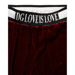 Dolce & Gabbana Red Viscose DG Logo Mid Waist Pants PAN74778-38