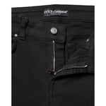 Dolce & Gabbana Black Cotton Skinny Mid Waisted Denim Jeans PAN76295-38