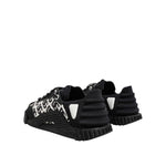 Dolce & Gabbana Black Logo Lace Up Low Top NS1 Sneakers Shoes MV7541-42