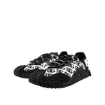 Dolce & Gabbana Black Logo Lace Up Low Top NS1 Sneakers Shoes MV7545-45