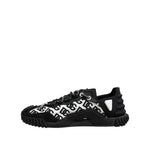 Dolce & Gabbana Black Logo Lace Up Low Top NS1 Sneakers Shoes MV7545-45