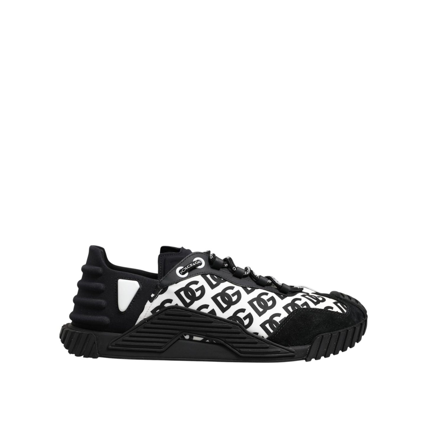 Dolce & Gabbana Black Logo Lace Up Low Top NS1 Sneakers Shoes MV7545-45