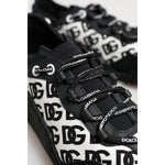 Dolce & Gabbana Black Logo Lace Up Low Top NS1 Sneakers Shoes MV7545-45