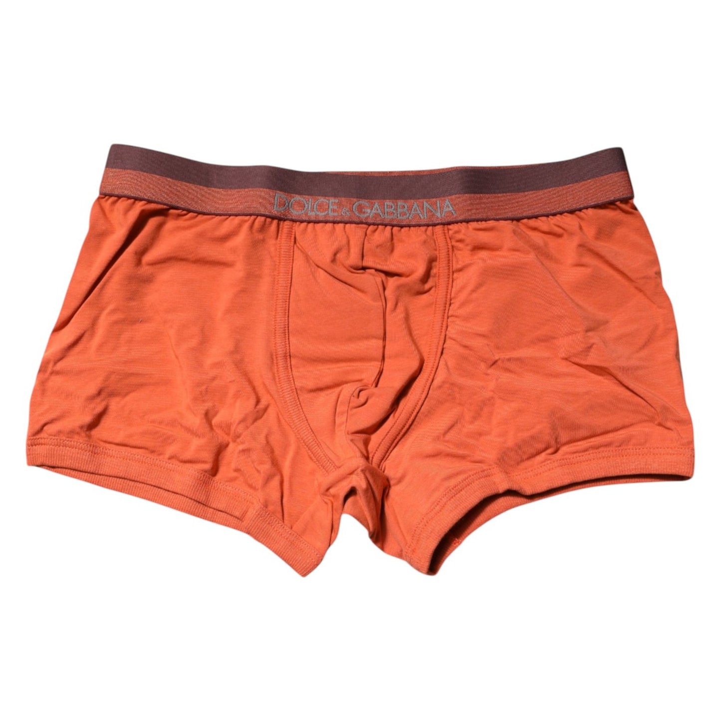 Dolce & Gabbana Orange Cotton Regular Boxer Brief Underwear BIK1557-3