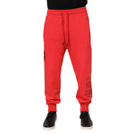 Dolce & Gabbana Red Cotton Men Jogger Sweatpants Pants PAN76238-48