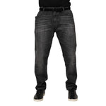 Dolce & Gabbana Gray Washed Cotton Loose Denim Jeans PAN76348-54