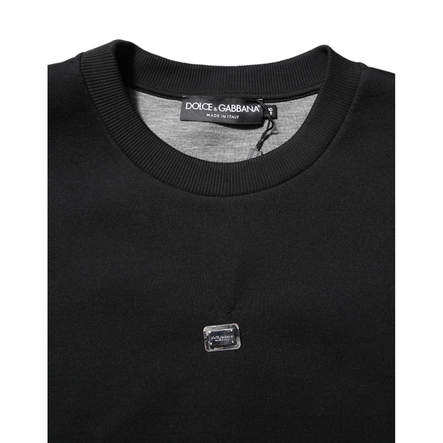 Dolce & Gabbana Black Modal DG Logo Plaque Pullover Sweater TSH906973-48