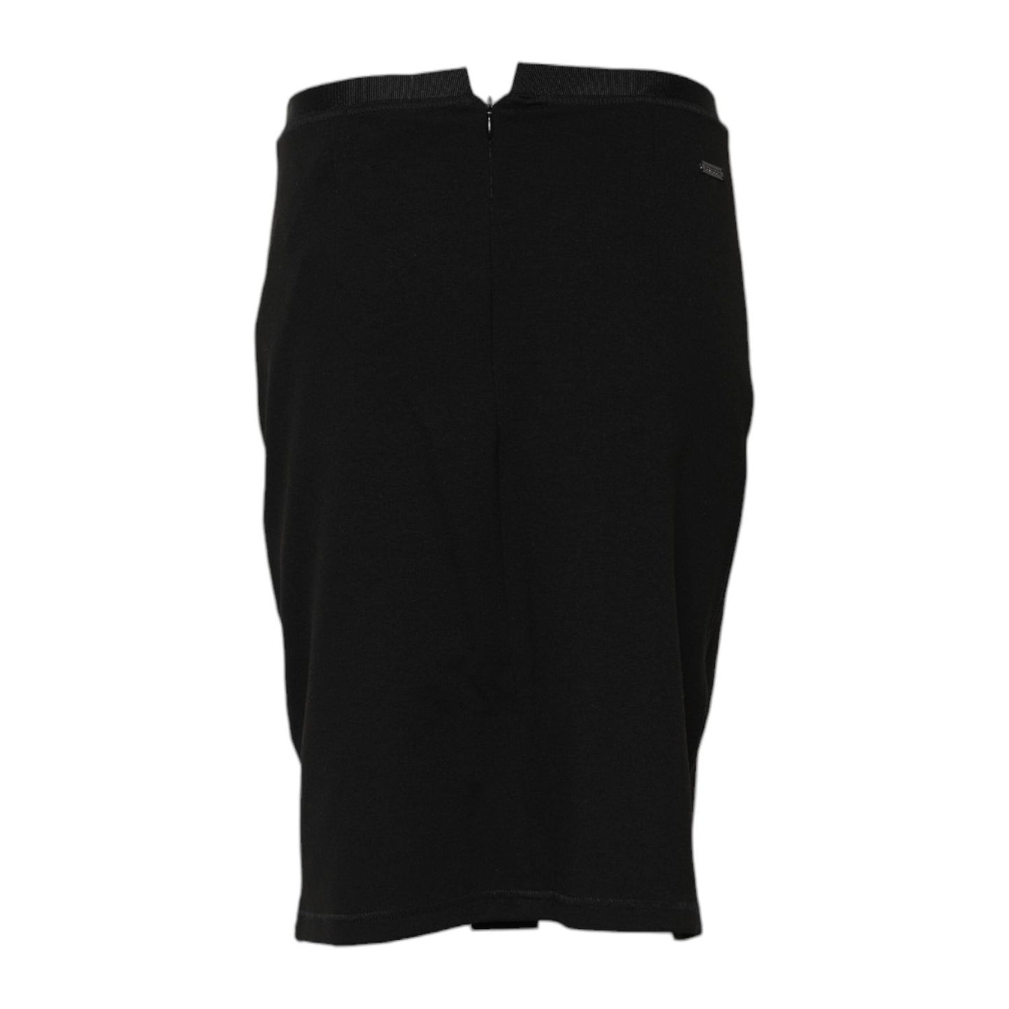 GF Ferre Black Polyester Pencil Cut Knee Length Skirt PAN72196-42