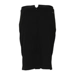 GF Ferre Black Polyester Pencil Cut Knee Length Skirt PAN72196-42