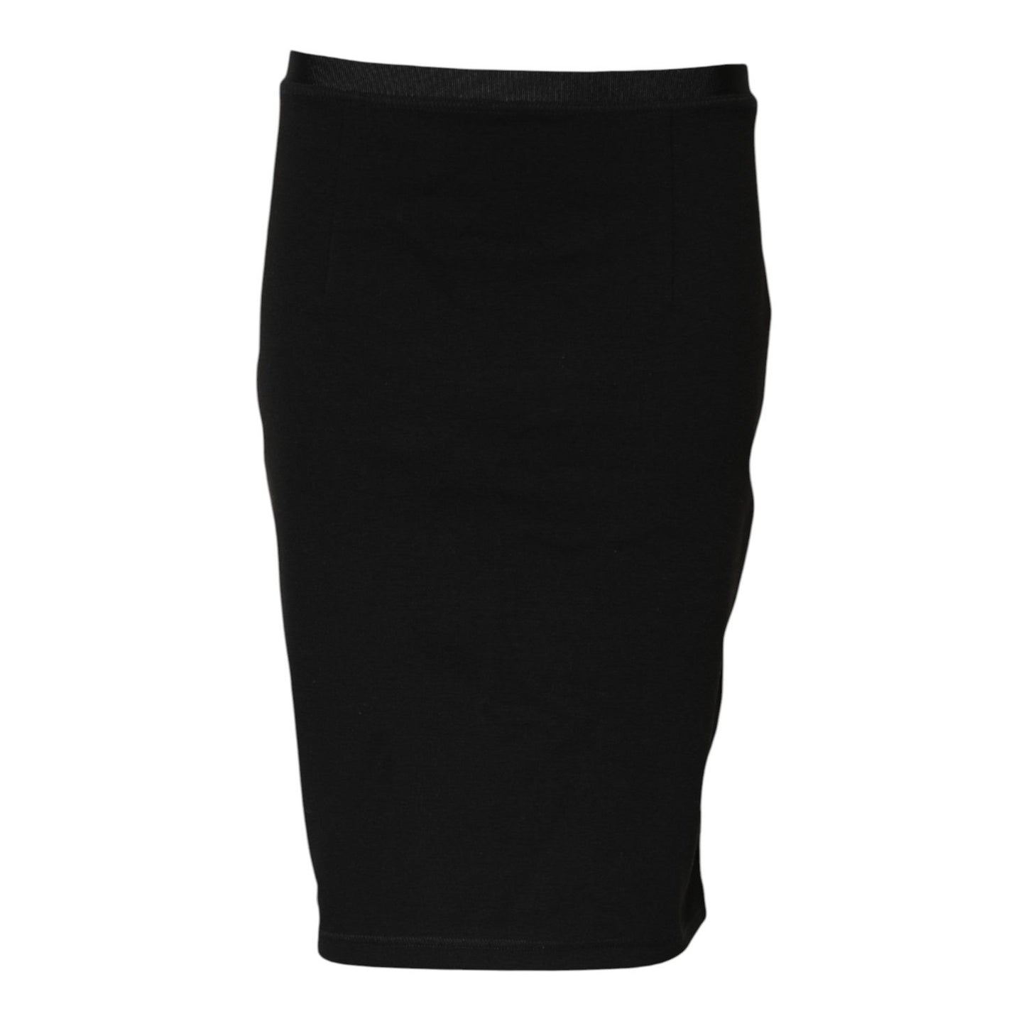 GF Ferre Black Polyester Pencil Cut Knee Length Skirt PAN72196-42