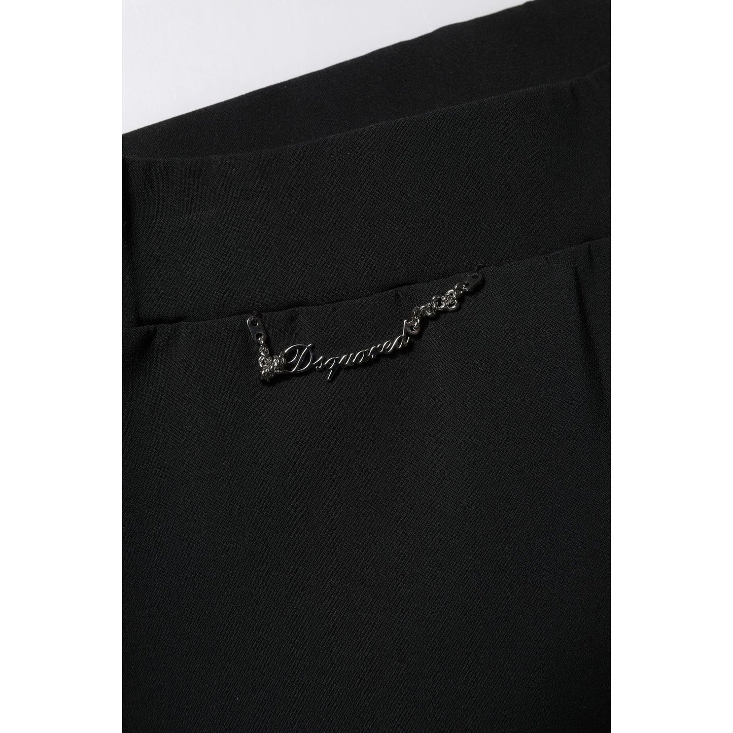 Dsquared² Black Polyester High Waisted Flared Pants PAN74480-38