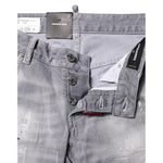 Dsquared² Gray Washed Mid Waist Tapered Denim Jeans PAN74483-38