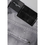 Dsquared² Gray Washed Mid Waist Tapered Jeans PAN74487-38