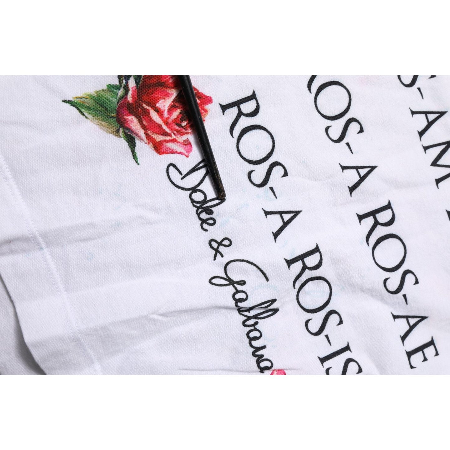 Dolce & Gabbana White Cotton Printed Sleeveless Round Neck Top TSH90701-38