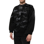 Dolce & Gabbana Black Camouflage Pullover Sweatshirt Sweater TSH906977-44