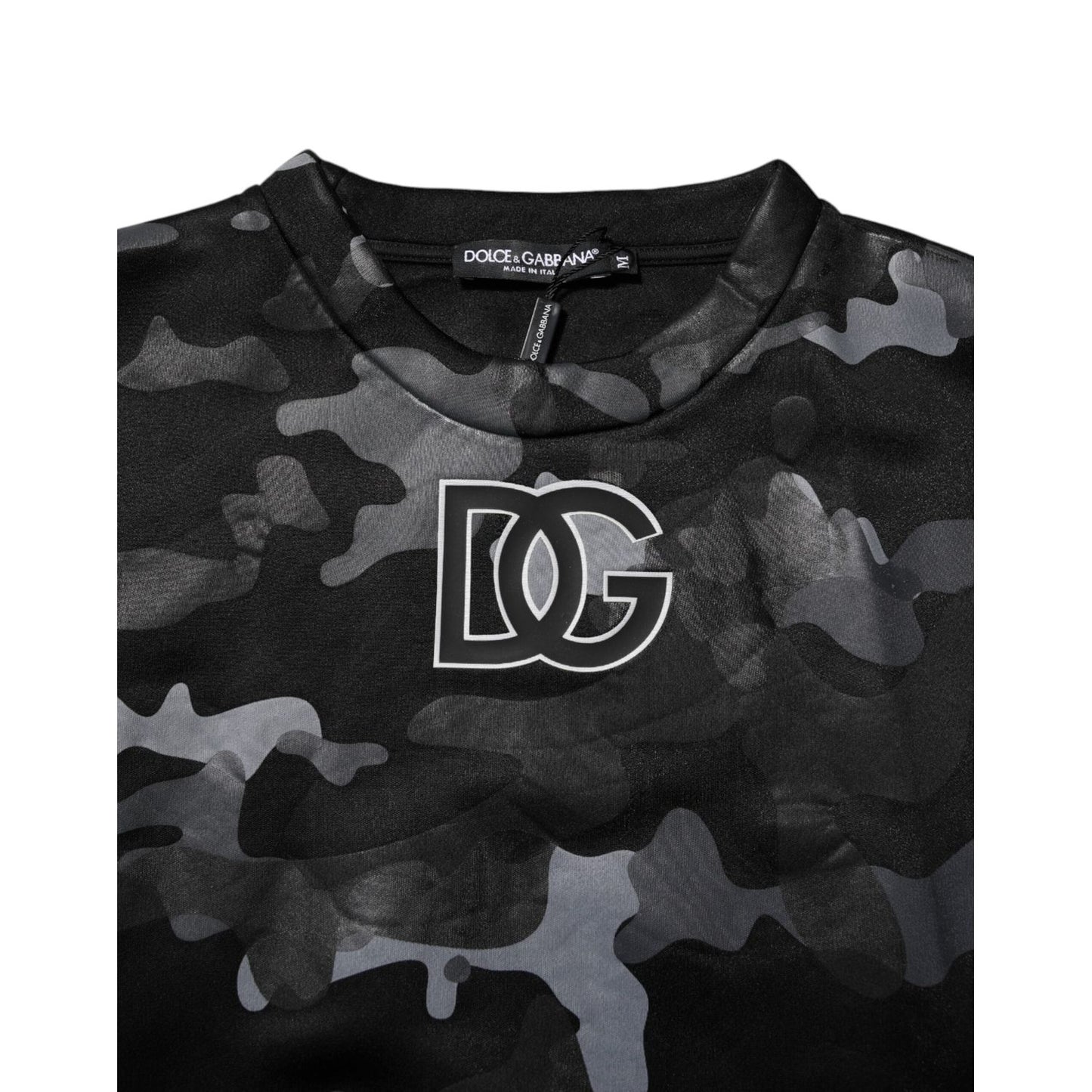 Dolce & Gabbana Black Camouflage Pullover Sweatshirt Sweater TSH906977-44