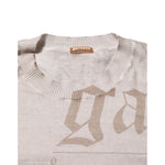 John Galliano Beige Printed Logo Roundneck Long Sleeves Men Sweater TSH90700-L