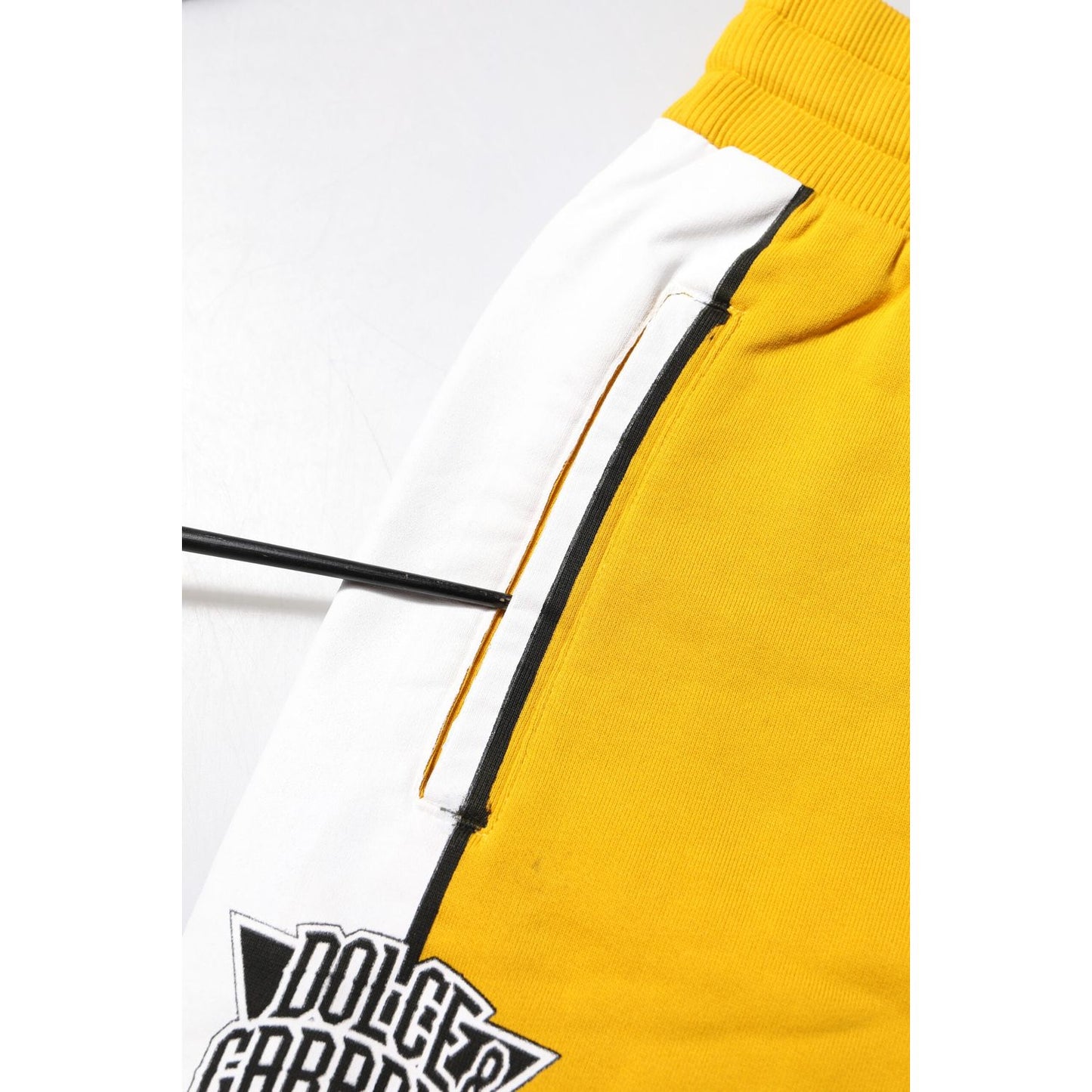 Dolce & Gabbana Yellow Cotton Printed Sweatpants Jogger Pants PAN76387-50
