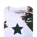 Dolce & Gabbana White Camouflage Cotton Men Crew Neck T-shirt TSH90506-48