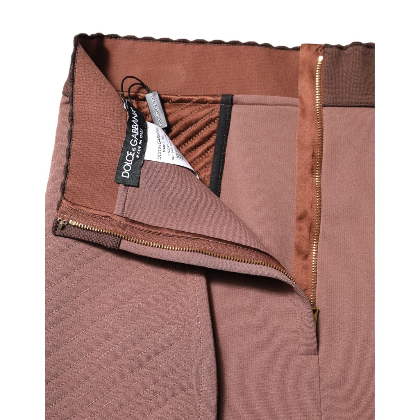 Dolce & Gabbana Brown Viscose High Waisted Hot Pants Shorts PAN74905-40