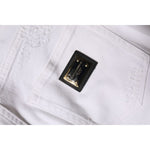Dolce & Gabbana White Tattered Cotton High Waist Denim Jeans PAN74958-40