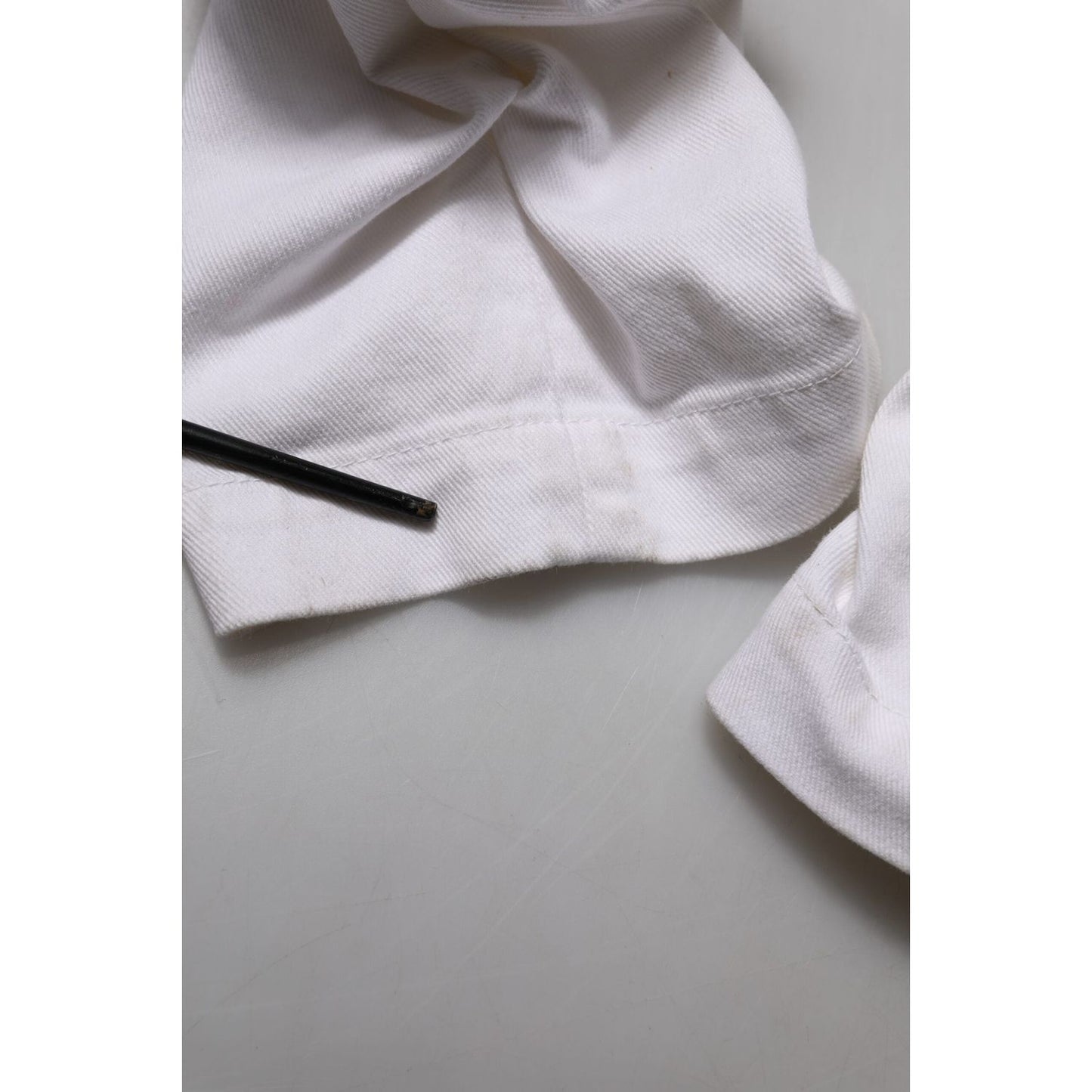 Dolce & Gabbana White Tattered Cotton High Waist Denim Jeans PAN74958-40