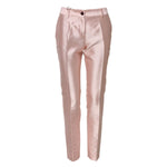 Dolce & Gabbana Pink Satin High Waist Tapered Pants PAN75123-36