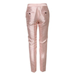 Dolce & Gabbana Pink Satin High Waist Tapered Pants PAN75123-36