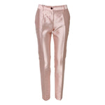 Dolce & Gabbana Pink Satin High Waist Tapered Pants PAN75123-36