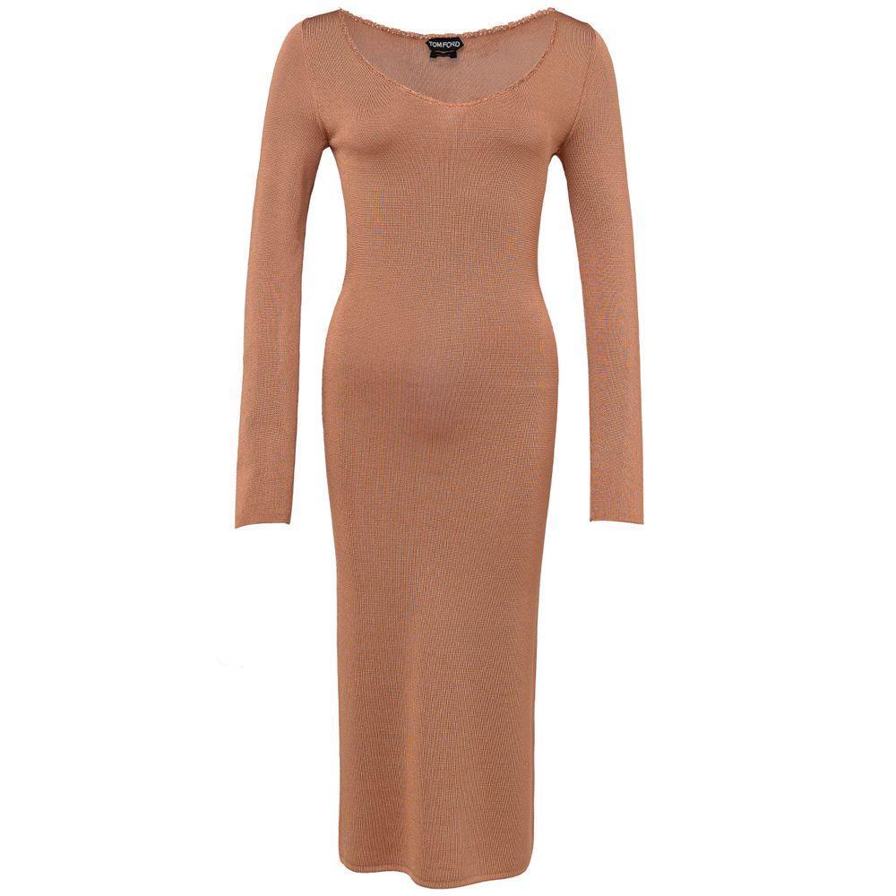 Tom Ford Orange Viscose Long TO-8876670-XS