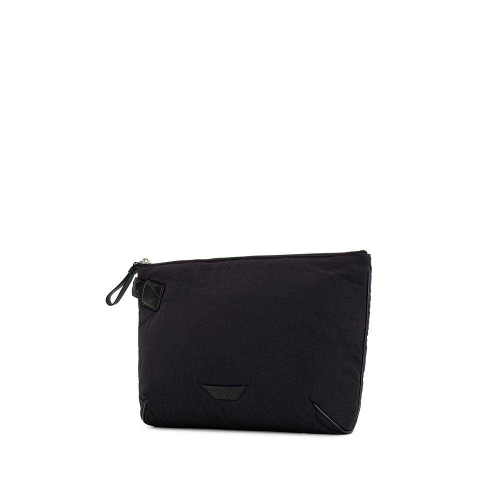 Bottega Veneta Black Nylon Clutch Bag BOVE-8911676