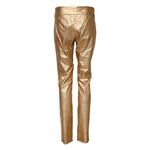 Dolce & Gabbana Metallic Gold High Waist Skinny Trouser Pants PAN75553-40