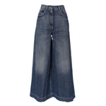 Dolce & Gabbana Blue Cotton High Waist Wide Leg Denim Jeans PAN75621-36