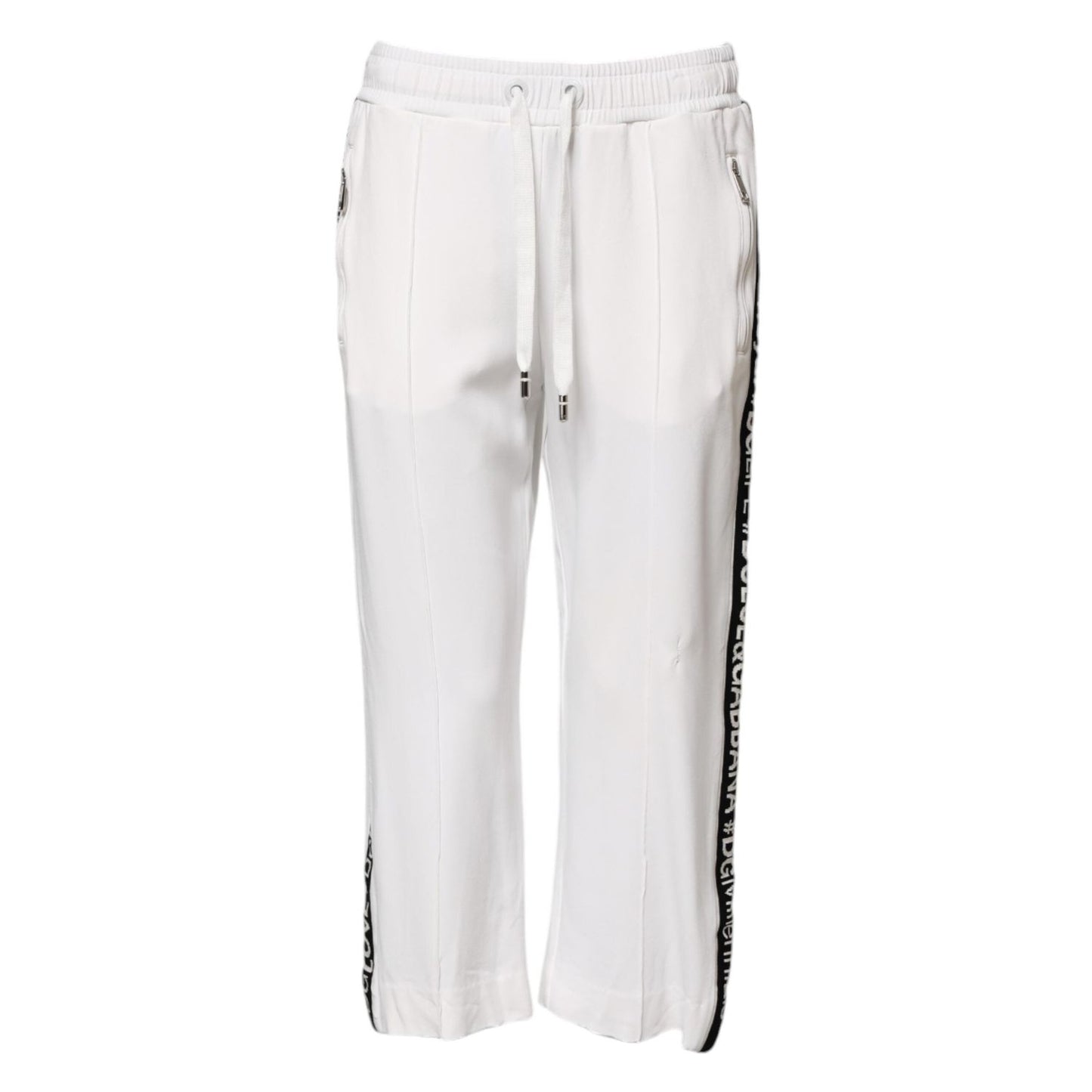 Dolce & Gabbana White Viscose Jogger Sweatpants Pants PAN76097-40