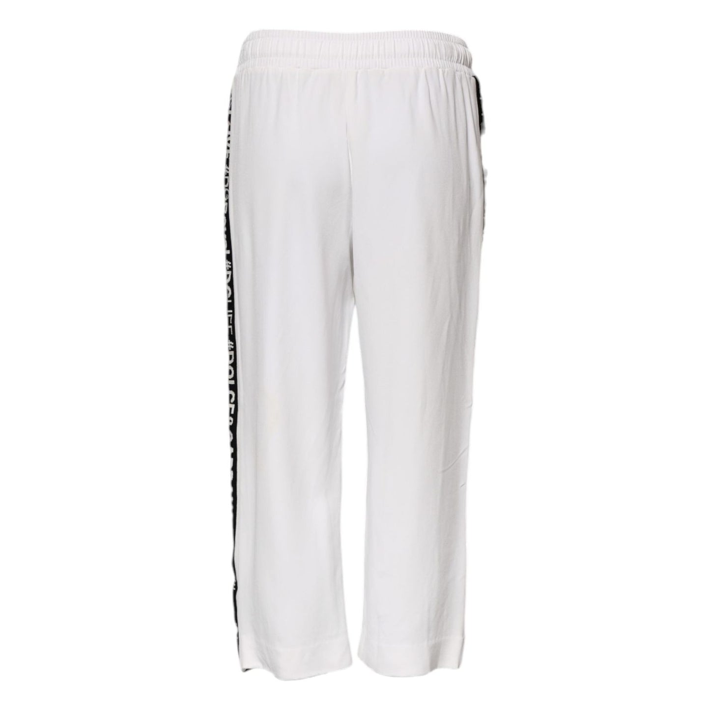 Dolce & Gabbana White Viscose Jogger Sweatpants Pants PAN76097-40