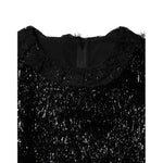 Dolce & Gabbana Metallic Black Polyester A-line Midi Dress DR81729-36
